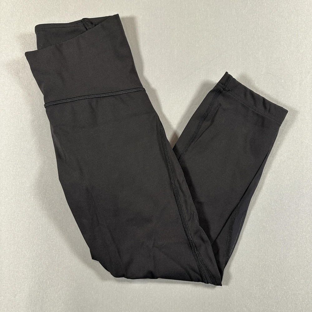 Lululemon Leggings Womens 4 Black High Rise Ankle Yoga Athletic Gym Stretch - Picture 1 of 9
